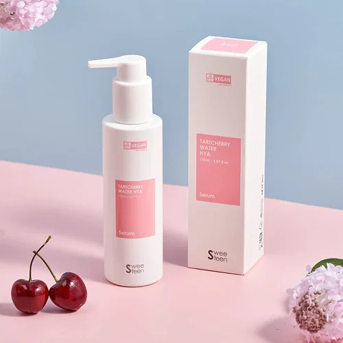 Vista 4 de [SWEETEEN] Suero Hya de agua de cereza ácida, cuidado de la piel coreana, belleza vegana, certificado vegano Eve, ecológico, vegano, suero facial
