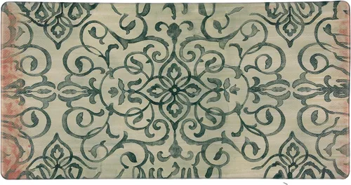 Vista 12 de J&V TEXTILES Tapete de cocina antifatiga para piso, alfombra corredor de cocina acolchada con temática en relieve, antideslizante, fácil de limpiar