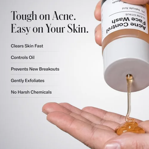 Vista 2 de Geologie Lavado facial con control de acné Limpiador exfoliante de ácido salicílico al 2% Limpia la piel, controla el aceite y previene brotes