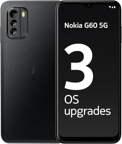 Vista 5 de Nokia G60 5G Android 14 Dual SIM Smartphone desbloqueado 6/128 GB Pantalla de 6.58 pulgadas Cámara triple de 50MP Negro puro