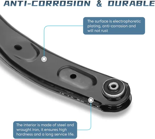Vista 4 de Brazos de control superiores e inferiores delanteros para Jeep Grand Cherokee 1999 2000 2001 2002 2003 2004 + Kit de suspensión de brazos de control