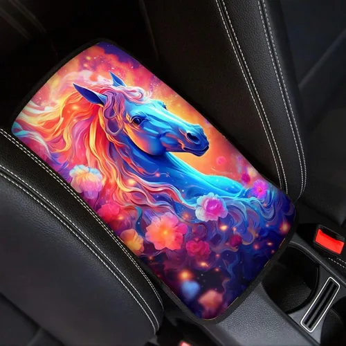 Vista 13 de Funda para reposabrazos de automóvil, ajuste universal para la mayoría de automóviles, SUV, camiones, sedán, patrón fresco, plegable, cómoda, Oso