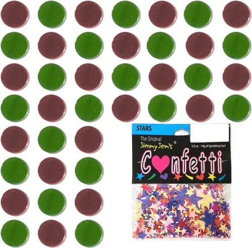 Vista 178 de Confetti Circle 1/4" Negro, Azul Marino Combo - 2 bolsas de media onza (1 oz) (8550/9971)