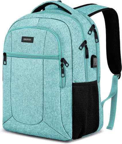 Vista 9 de Mochila de viaje para laptop para hombres y mujeres, mochilas escolares para adolescentes y niñas, mochila resistente al agua para laptop de 15.6