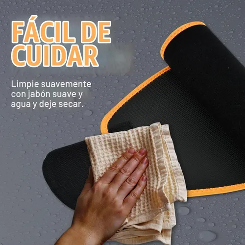 Vista 7 de kissleaf Entrenador de cintura para mujer, cinturón de sudor para mujer Negro naranja
