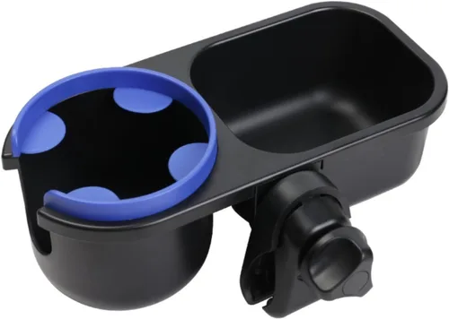 Vista 9 de Bandeja universal de aperitivos para cochecito con soporte para cochecito, bandeja universal para aperitivos con soporte para tazas, accesorio