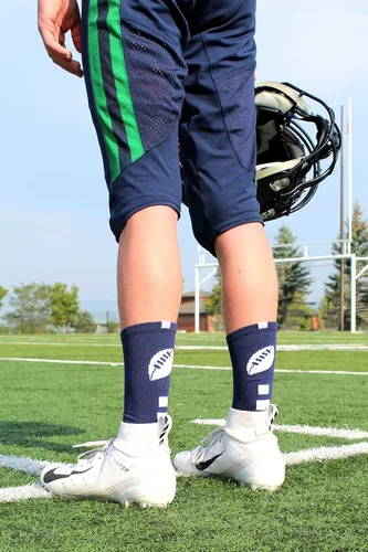 Vista 5 de MadSportsStuff Football Socks Crew Length for Boys or Men, Football Gift