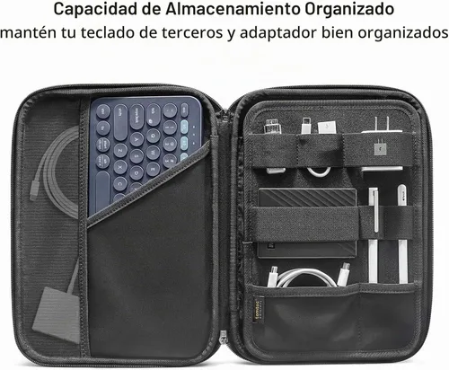 Vista 2 de tomtoc Funda tipo cartera para iPad Pro M5/M4 de 11 pulgadas 2025 y iPad Air M2 2024, iPad (A16), funda de transporte y almacenamiento
