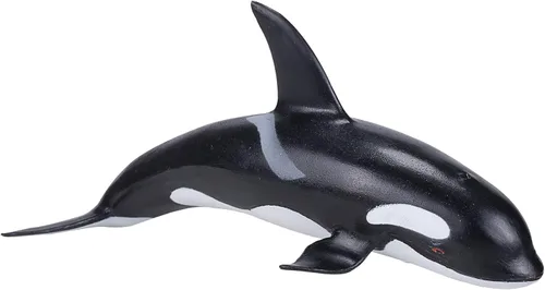 Vista 2 de MOJO Gran figura pintada a mano de orca realista de juguete de vida silvestre 8.7 x 3.5 x 3.3