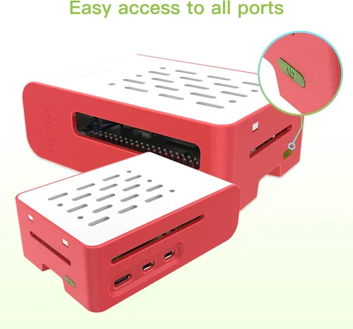 Vista 8 de Kit básico de iRasptek para Raspberry Pi 5 RAM 4GB con carcasa Pi 5 y refrigerador activo