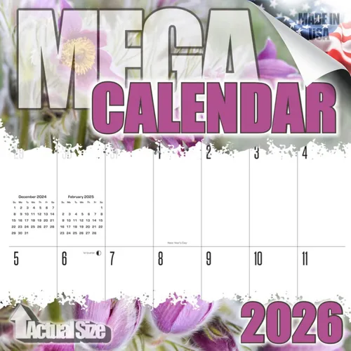 Vista 99 de Calendario de grises africanos 2025 2026 – Planificador mensual de pared de aves africanas – 12 x 18 pulgadas (abierto), calendario de pared
