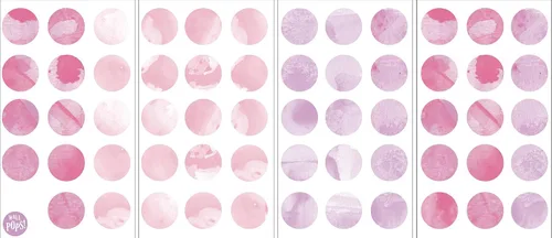 Vista 2 de Wall Pops DWPK2466 - Kit de arte para pared, diseño de puntos de acuarela, color rosa