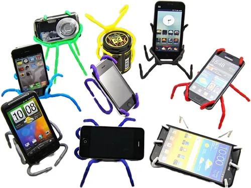 Vista 9 de Soporte universal multifunción portátil de araña flexible para iPhone Samsung Google Pixel Soporte para teléfono celular Smartphones Tablets