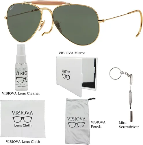 Vista 2 de Ray-Ban RB3030 - Gafas de sol para hombre y mujer + kit de accesorios VISIOVA
