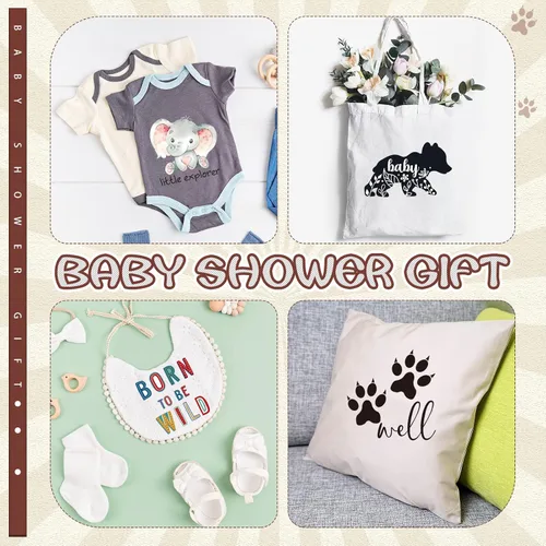 Vista 6 de Teling 36 calcomanías para planchar para baby shower, juegos de calcomanías de transferencia para planchar, parches de calcomanías de transferencia
