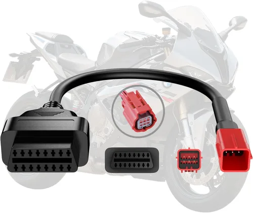 Vista 8 de Cable adaptador OBD2 para Yamaha, cable de diagnóstico OBD de la motocicleta de Honda 3Pin a 16Pin