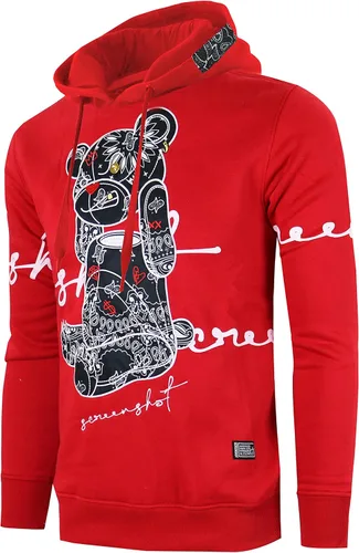 Vista 95 de SCREENSHOT Sudadera urbana de forro polar para hombre, diseño de dibujos animados de animación, parche bordado de gel