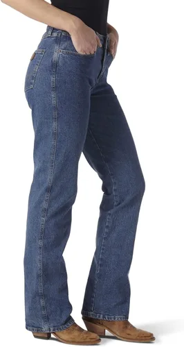 Vista 2 de Wrangler Jeans elásticos de tiro alto y corte vaquero para mujer