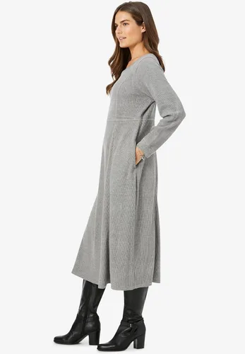 Vista 5 de Woman Within Vestido de punto gofre térmico de talla grande para mujer
