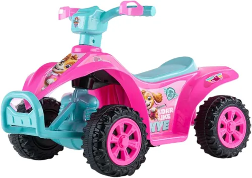 Vista 9 de Barbie - Cuadriciclo 6V para niños, juguete de montar potente y seguro con batería recargable, conducción hacia adelante y hacia atrás, capacidad