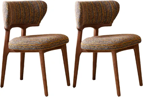 Vista 13 de Sillas de comedor retro, juego de sillas de comedor de madera, silla de cocina tapizada, silla de tocador de recepción, asiento sin brazos