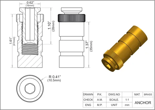 Vista 2 de Anclajes para cubierta de piscina para piscinas enterradas, paquete de 10 con herramienta de apisonamiento, anclaje de 5/8 pulgadas. Se adapta a
