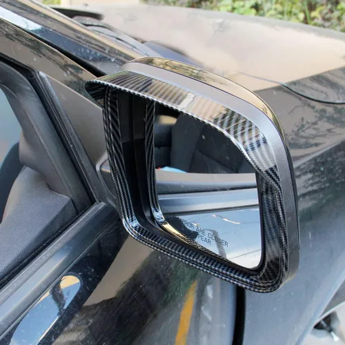 Vista 3 de Borde de moldura de visera de espejo de puerta lateral de fibra de carbono para Dodge Durango 2011-2022
