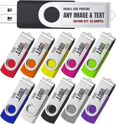 Vista 9 de Unidad flash USB personalizada de 128 MB, paquete de 50 unidades USB personalizadas, unidad USB personalizable, logotipo impreso, regalos