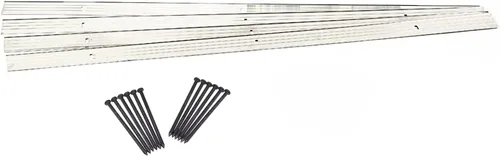 Vista 14 de EasyFlex Kit de proyecto de borde de paisaje de aluminio, 8 piezas de metal para bordes de jardín con púas, 48 pies, bronce (1806BZ-48C)