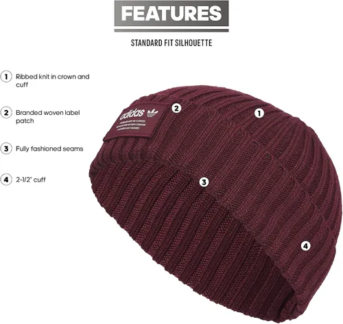 Vista 2 de adidas Unisex-Adult Rib Cuff Fold Beanie