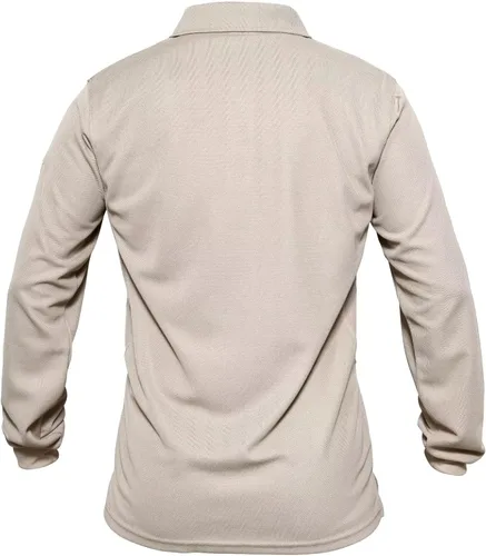Vista 2 de MAGCOMSEN Camisas polo para hombre, 3 botones, secado rápido, manga larga, tácticas, camisa de golf