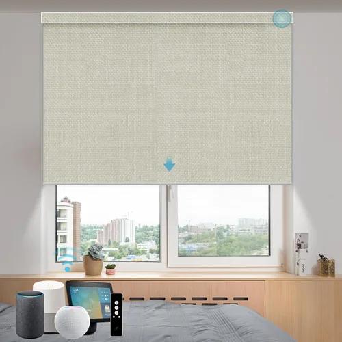 Vista 41 de SmartWings Persianas motorizadas con control remoto para ventanas, persianas enrollables Matter 100% opacas, automáticas, eléctricas inteligentes