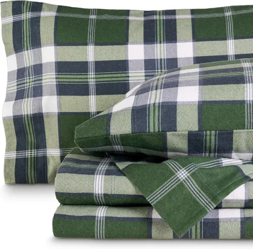 Vista 25 de Bare Home - Juego de sábanas de franela de doble cepillado para mayor suavidad y comodidad, 100 % algodón, aterciopelado, suave, pesado, bolsillo
