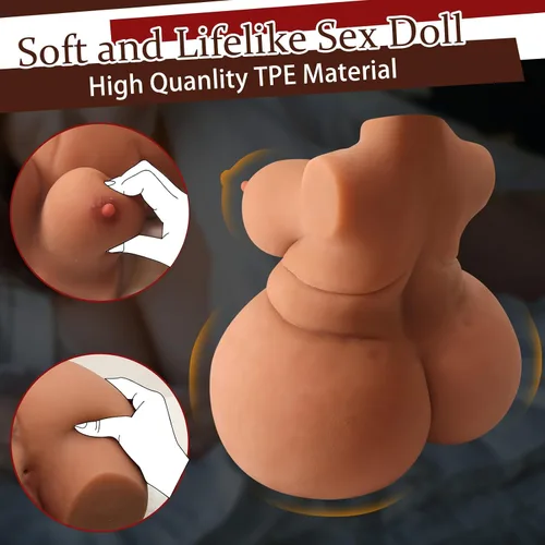 Vista 4 de Muñeca sexual BBW de 20.5 libras para hombres, muñeca sexual femenina AUSLOVE Torso con grandes tetas grandes, culo grande, juguete sexual realista