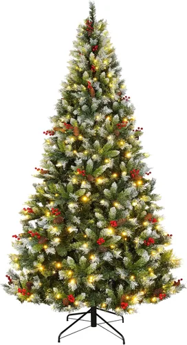 Vista 10 de Artificial Small Christmas Tree, 3FT Artificial Desktop Green Xmas Tree with String Light & 140 Branch Tips for Home Office Holiday Decor