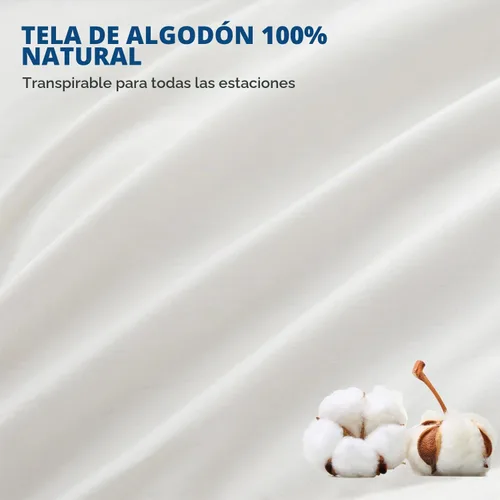 Vista 5 de cobertor para colchón relleno de plumas de ganso, tamaño alternativo Blanco