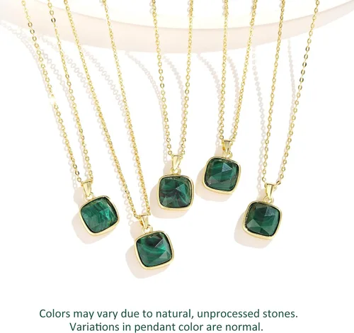 Vista 6 de KissYan Healing Crystal Necklace, 14K Gold Plated Natural Energy Stone Pendant Necklace Reiki Quartz Amethyst Citrine Gemstone Spiritual Jewelry