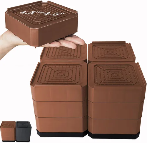 Vista 10 de Elevadores de cama de base ancha, elevadores apilables para muebles, 2, 3.6, 5 pulgadas, elevadores de sofá resistentes para sillas y escritorios