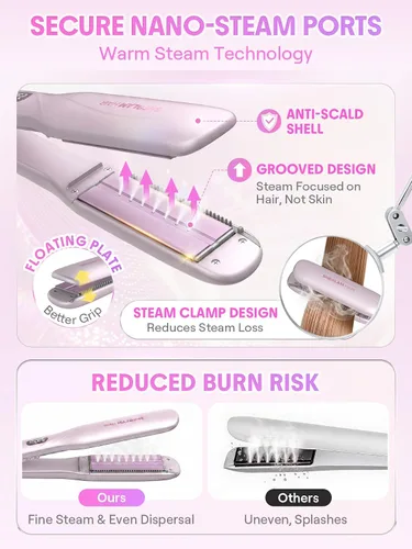 Vista 4 de SHEGLAM Plancha de vapor Plancha de pelo Plancha Plancha de Cerámica de 1.5