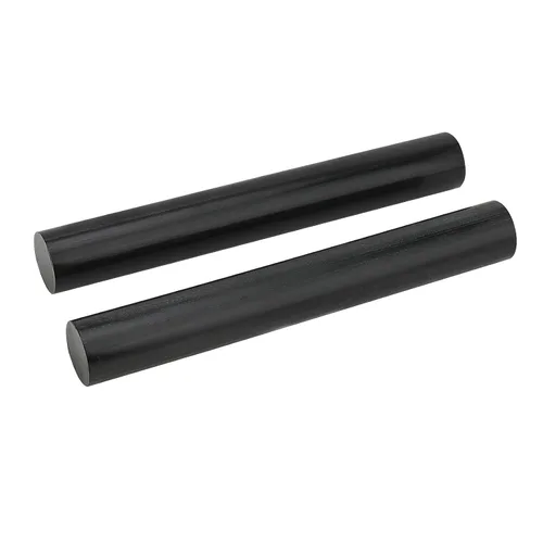 Vista 6 de MUKCHAP 2 varillas de copolímero de acetal redondas negras de 1.57 x 11.8 pulgadas, varillas largas de plástico con pompones, barra de plástico