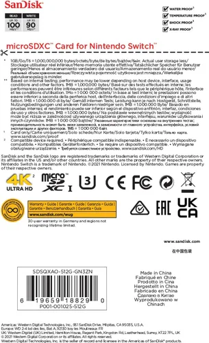 Vista 7 de SanDisk Tarjeta microSDXC de 512 GB, con licencia para Nintendo -Switch - SDSQXAO-512G-GNCZN