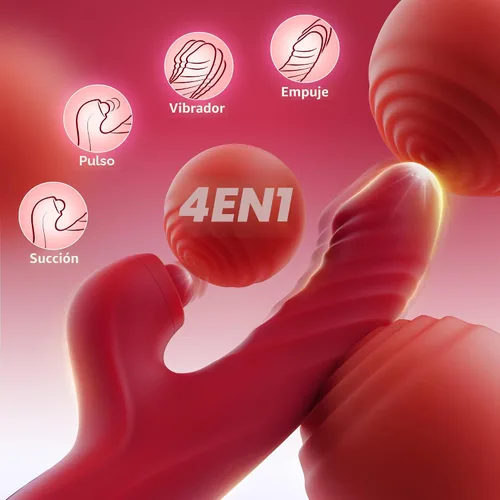 Vista 2 de Vibrador con empuje y consolador para mujeres Toendi, juguete de rosa para el punto G, estimulador del clítoris, juguetes sexuales, consoladores