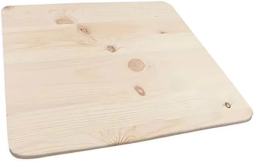 Vista 3 de Mesa cuadrada de tablones de madera, impresión de textura de tablones de madera, borde elástico, adecuada para catering y cocina, apta para mesa