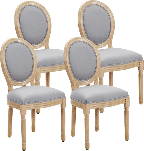 Vista 12 de Juego de 2 sillas de comedor de ratán, sillas de comedor de estilo francés rústico de mediados de siglo, sillas de comedor de acento estilo granja