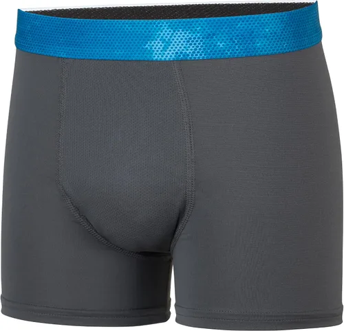 Vista 3 de Hanes Boys' Moves Performance Underwear Boxer Brief, 6-Pack, Mesh Pouch Moisture Wicking Boxer Briefs Negro/Gris