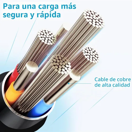 Vista 5 de Puxnoin Cable de carga múltiple 5 en 1, paquete de 2 unidades, cable de 4 pies, cargador múltiple USB C universal con conectores USB C/Micro USB