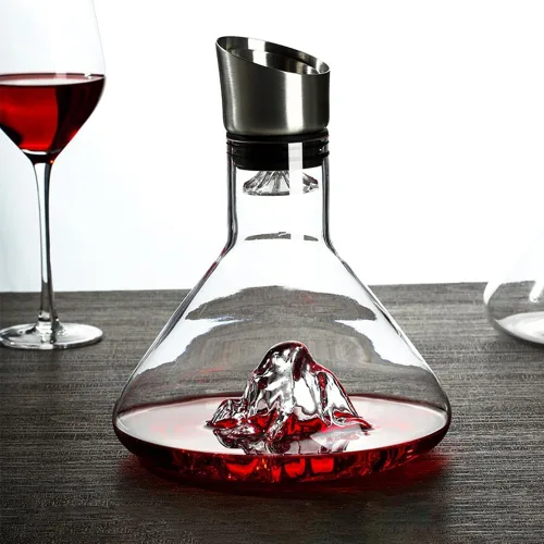 Vista 2 de Wine Decanter, Crystal Clear Wine Decanter with Aerator, Red Wine Carafe with Built-in-Dispenser