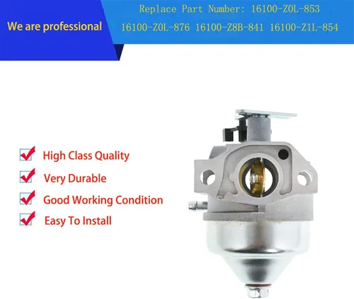 Vista 6 de ALL-CARB Repuesto de carburador para cortacésped Honda GCV160A GCV160LA GCV160LA0 16100-Z0L-853 16100-Z0L-852 16100-Z0L-851 16100-Z0L-802