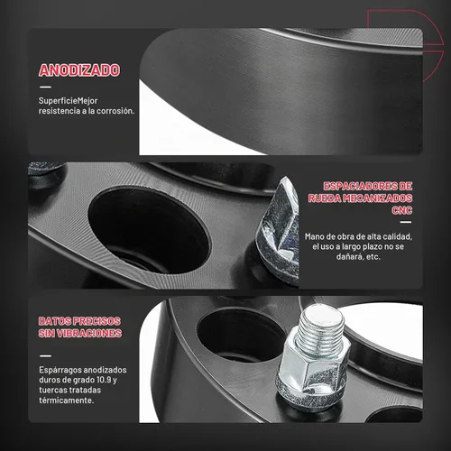 Vista 5 de BDFHYK 6x139.7mm Separadores de Rueda 1 Pulgada 6x5.5 Separador de Rueda Central Compatible con Ram 1500 2019-2024, Adaptadores de Rueda Forjados