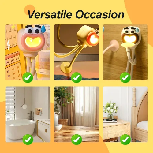 Vista 4 de Luz Nocturna de Forma Cambiable Graciosa, 2025 Luces Nocturnas DIY de Forma Divertida para Habitación de Adultos, Niños y Niñas, Luz Nocturna